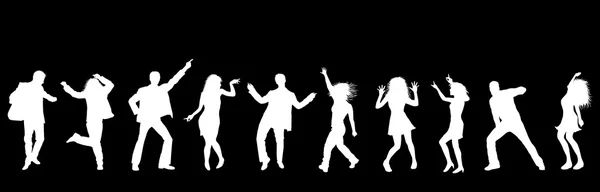 Dancing silhouettes — Stock Photo, Image