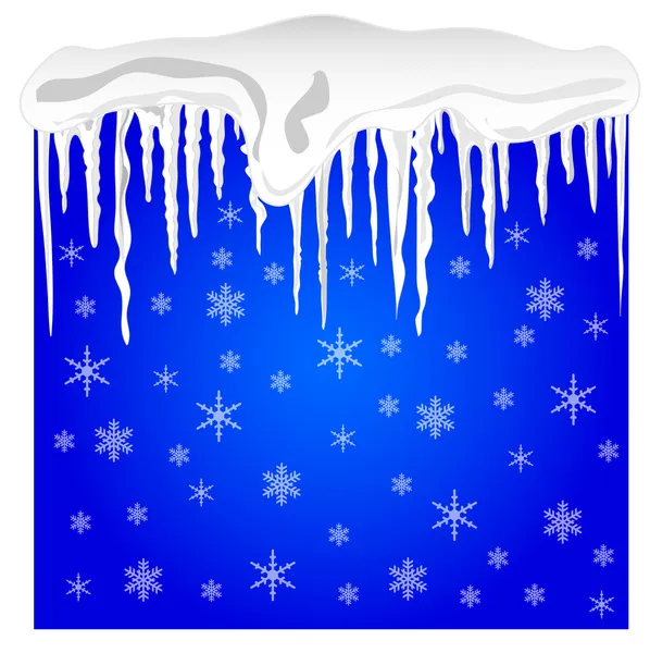 Sneeuw en ijspegels — Stockfoto