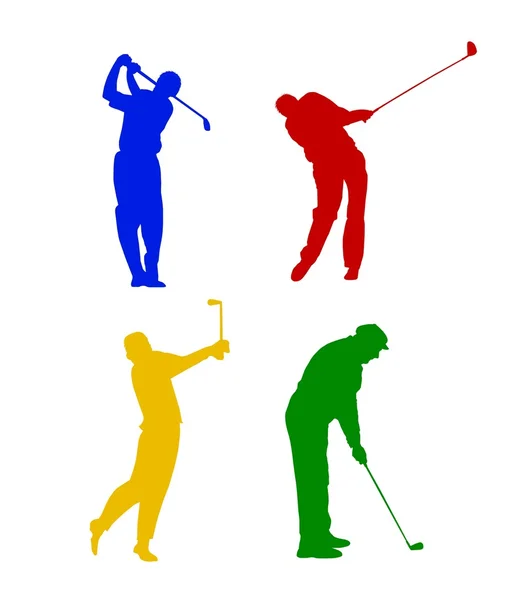 Silhouette di un golfista — Foto Stock