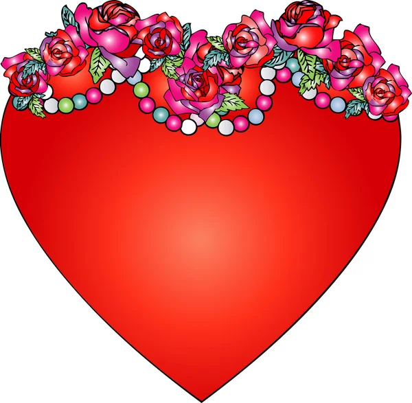 Abtsract Květinové srdce — Stock fotografie