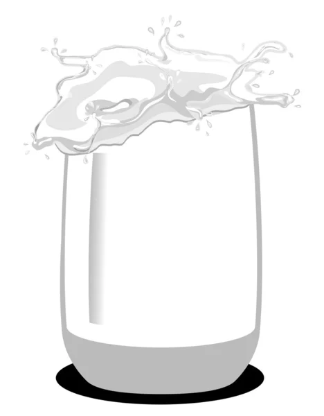 Illustration eines Glases Milch — Stockfoto