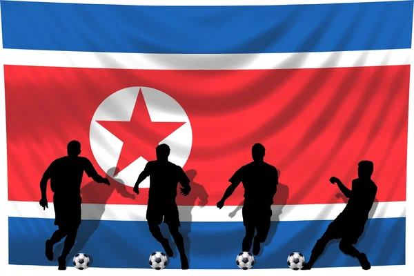 Joueur de football Corée du Nord — Photo
