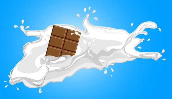 Ilustração de leite com chocolate — Fotografia de Stock