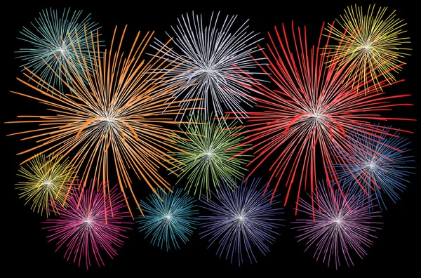 Egy tűzijáték illusztrációja — Stock Fotó