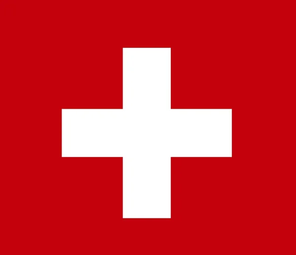 Nationale vlag van Zwitserland — Stockfoto
