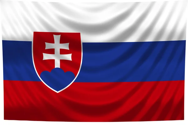 Narodowy flaga Słowacji — Zdjęcie stockowe
