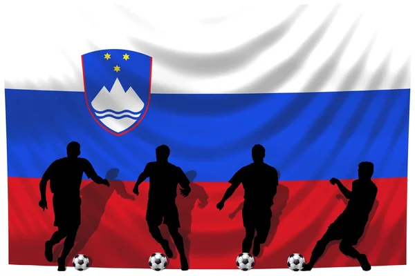 Футболіста Словенії — стокове фото