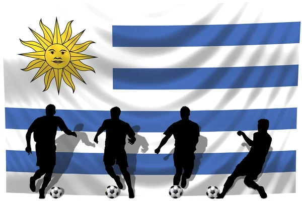 Fotboll spelare uruguay — Stockfoto
