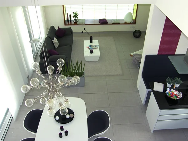 Moderní obývací pokoj - salonek — Stock fotografie