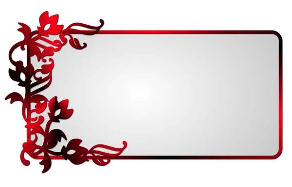 Стильная красная рамка — стоковое фото