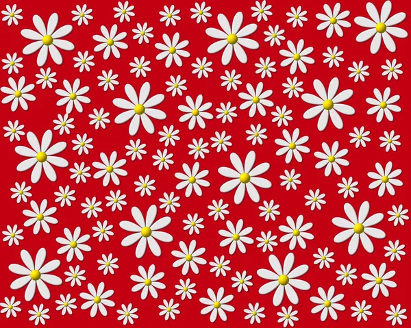 红色花卉背景 — 图库照片