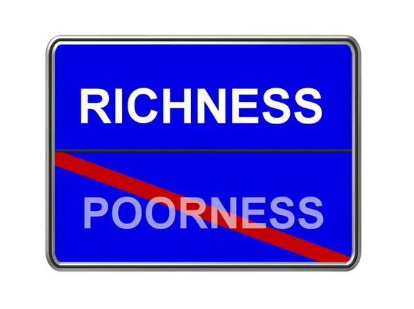 Business Motivation Sign Richness — Stock Photo, Image