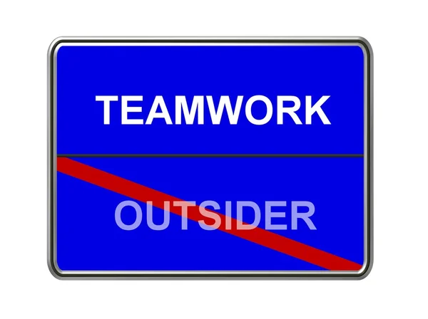 Business motivatie teken teamwerk — Stockfoto