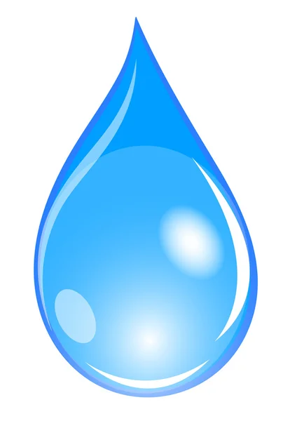 Illustration av en blå vattendroppe — Stockfoto