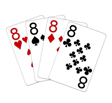Poker Hand Quads Eights clipart