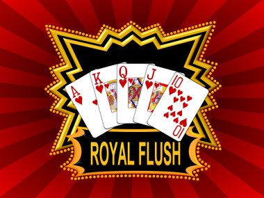 Royal Flush Background red clipart