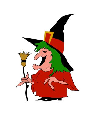 Isolated halloween witch clipart