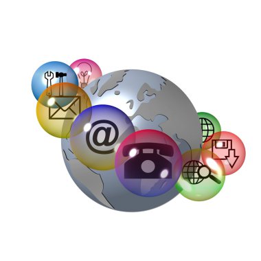 Global communication clipart