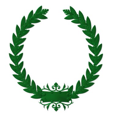 Green Laurel Wreath clipart