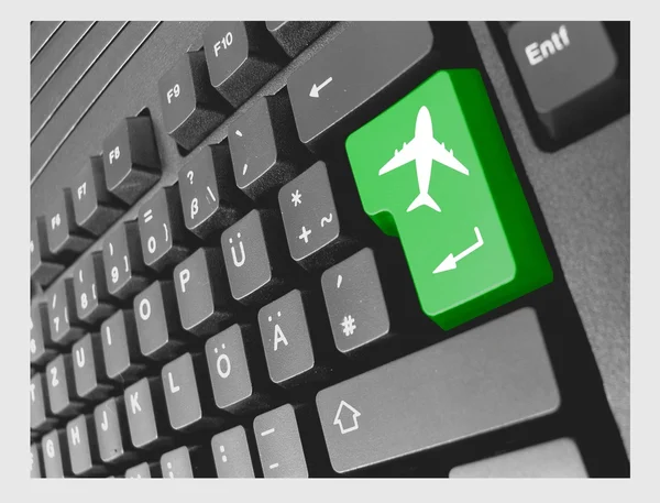 Special PC Keyboard Airplane — Stock Photo, Image