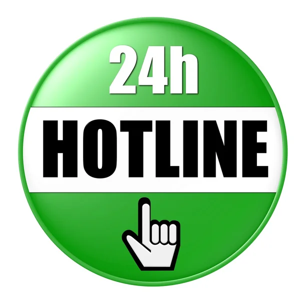 Pulsante Hotline 24h — Foto Stock