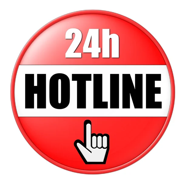 Tlačítko hotline 24h — Stock fotografie
