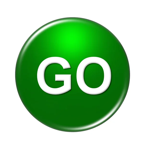 Кнопка Go — стоковое фото