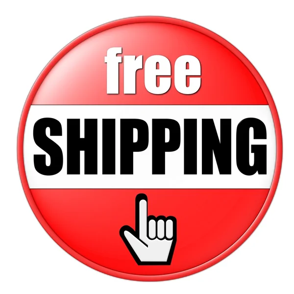 Free Shipping Button — Stock Photo, Image
