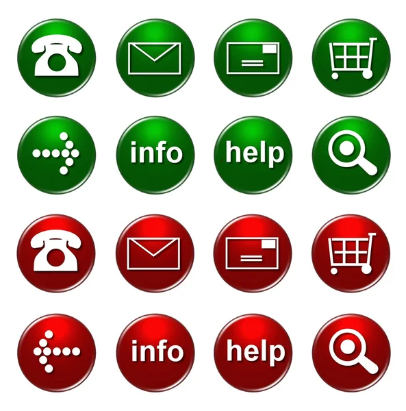 Set of Website Buttons — Stock Photo, Image