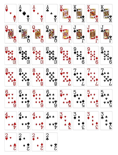 Полная колода игральных карт — стоковое фото