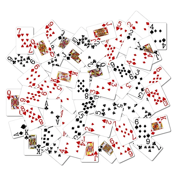 Speelkaarten collage — Stockfoto