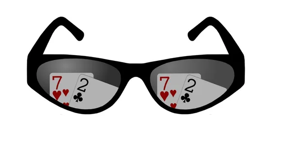 Poker zonnebril — Stockfoto