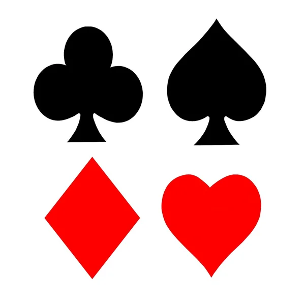 Jogando símbolos de cartas — Fotografia de Stock