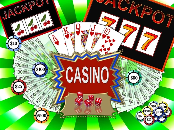 Background with casino symbols — Stock Photo, Image