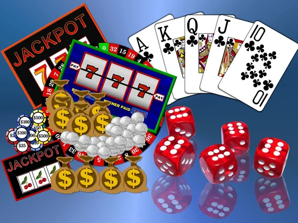 Arka plan ile casino sembolleri — Stok fotoğraf