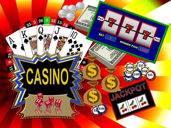 Pozadí s kasino symboly — Stock fotografie
