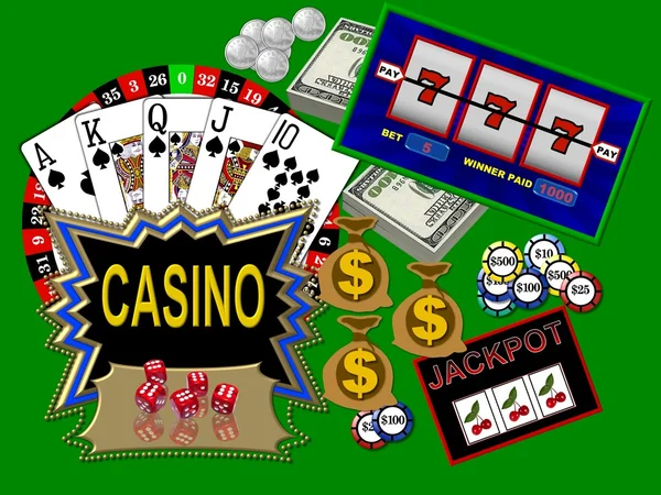 Fondo con símbolos de casino — Foto de Stock
