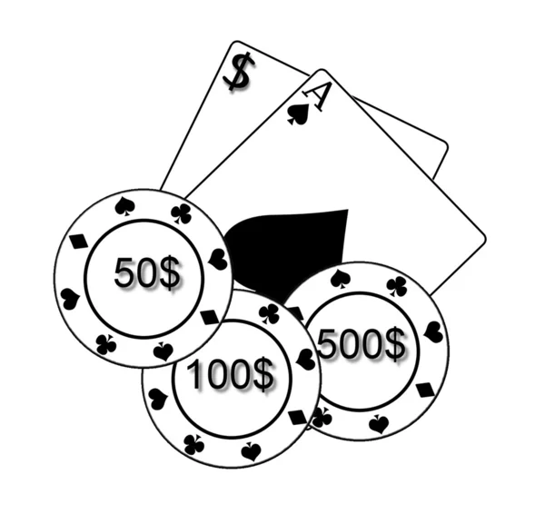 Símbolo de Poker — Fotografia de Stock