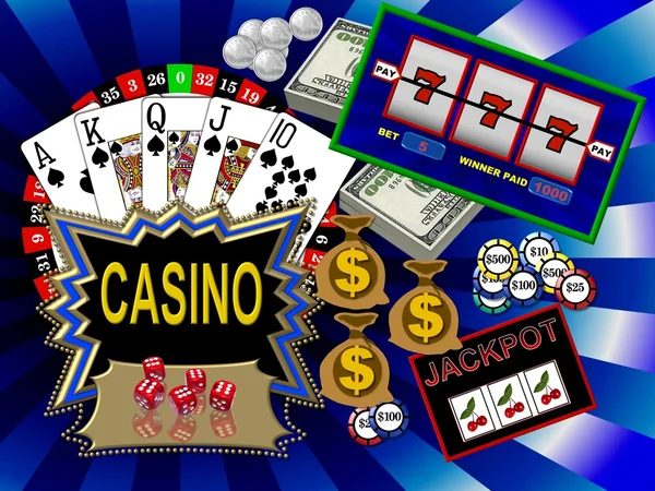 Bakgrund med casino symboler — Stockfoto