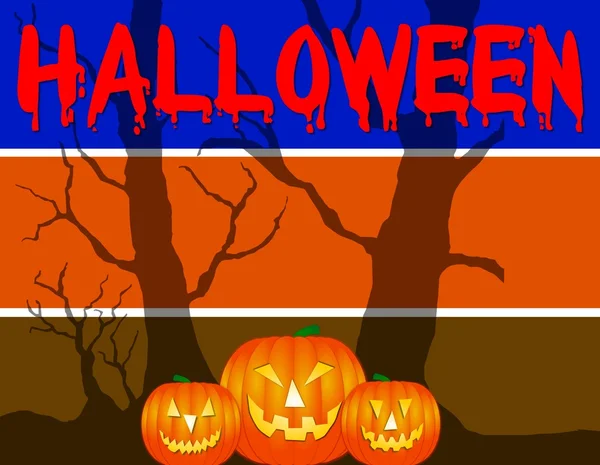 Halloween Hintergrund mit Kürbis — Stockfoto