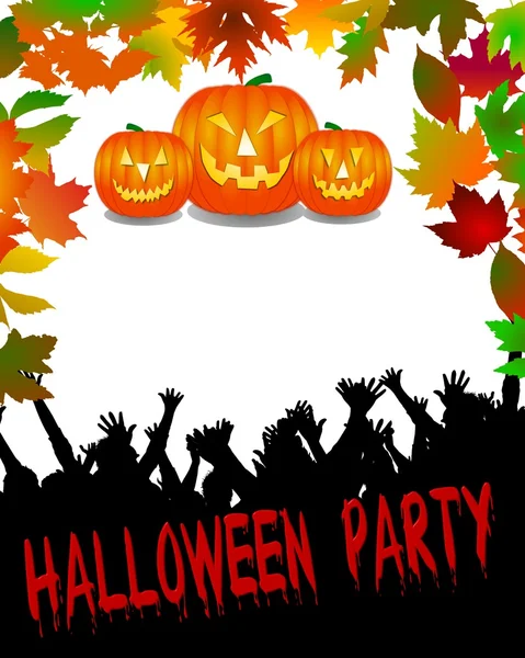 Halloween partij plakkaat — Stockfoto
