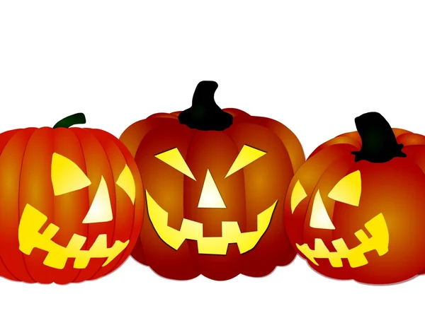 Isolated Halloween pumpkins — Stock Photo, Image