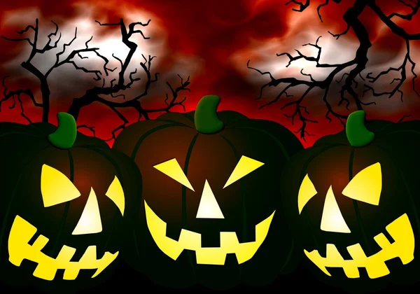 Halloween-Kürbisse Hintergrund — Stockfoto