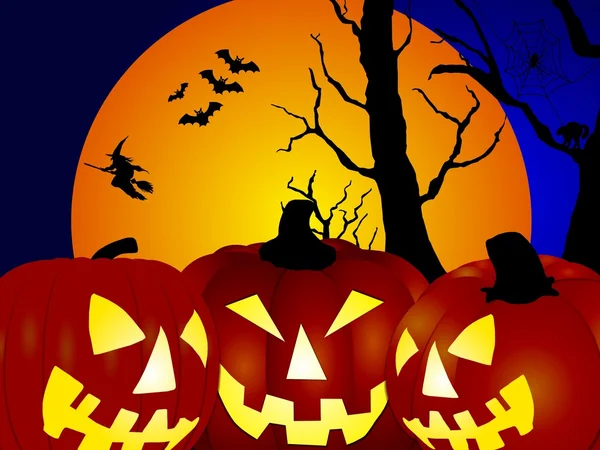 Halloween zucche sfondo — Foto Stock