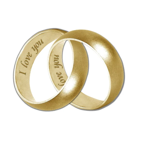 Golden Wedding Rings — Stock Photo, Image