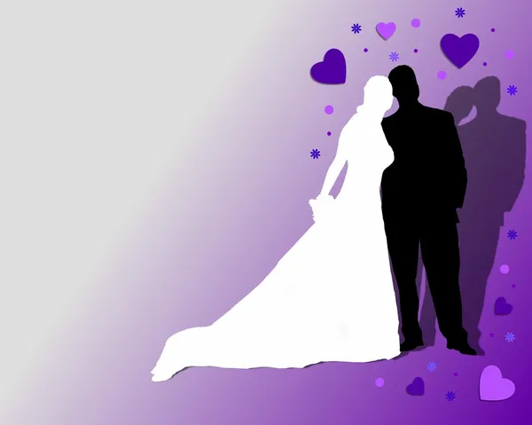 Romantic Wedding Couple Background — Stock Photo, Image