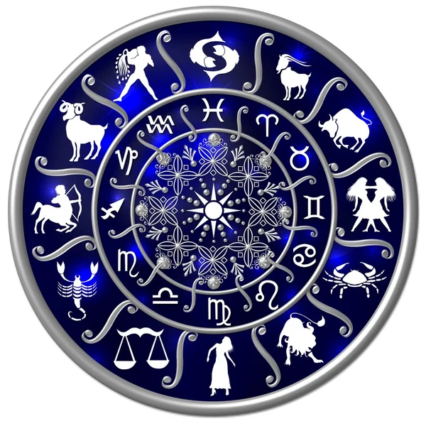 Zodiaku dysk niebieski — Zdjęcie stockowe