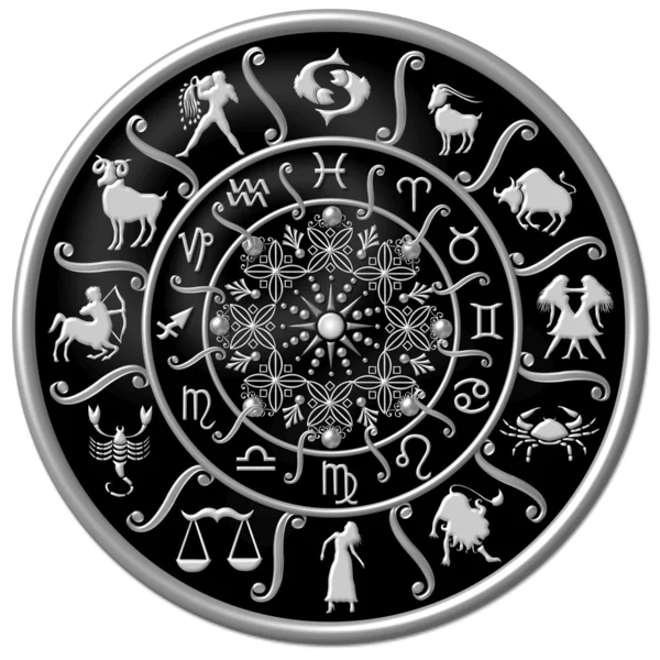 Zodiac skiva svart — Stockfoto