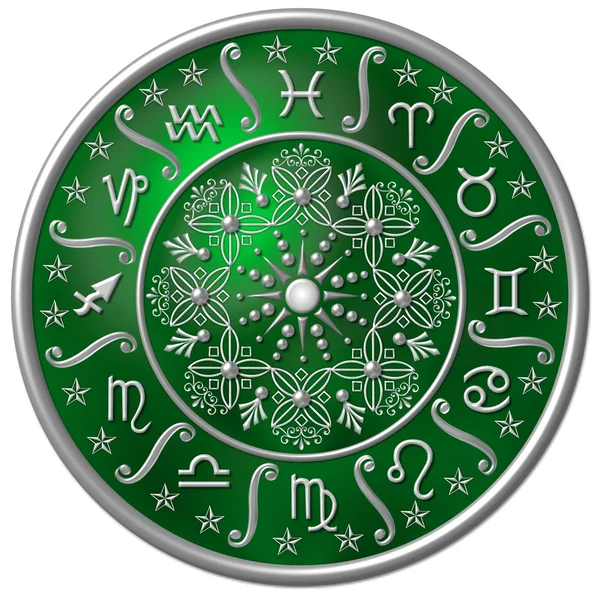 Zodiac δίσκο πράσινο — Φωτογραφία Αρχείου