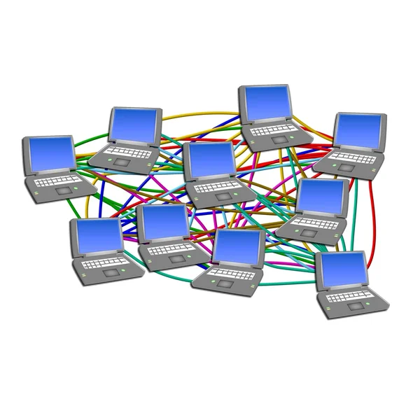 전세계 컴퓨터 네트워크 — 스톡 사진